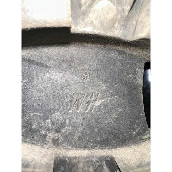 H&M Black Patent Chunky Platform Chelsea Boots - Size 38 - Picture 9 of 10